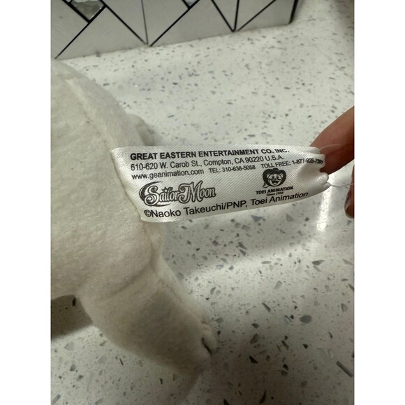 Sailor Moon Great Eastern Entertainment Artemis Kitty Cat White Plush 6” - Picture 9 of 11